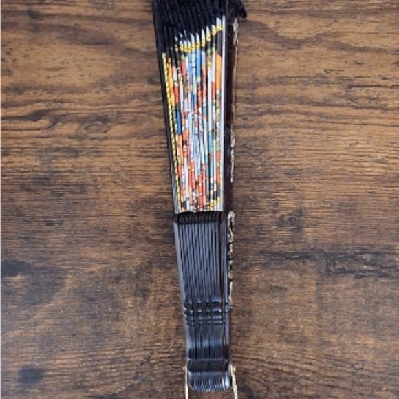 1980s/90s "La Tarantella" The Dance Fabric Lace Fan - Picture 10 of 10